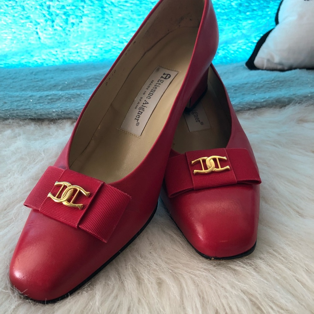 Etienne Aigner red shoes